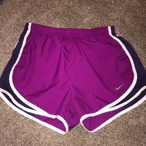 purple nike running shorts
